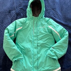 Kids Columbia Ski Jacket, mint green ( cover photo best represents jacket color
